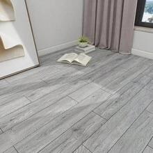 Madebyblanc 1 Roll Light Gray Wood Grain Peel And Stick Floor Sticker, 11.8" / 17.5" Width Options, Waterproof Self Adhesive Vinyl Floor Decal With Free Installation Kit, Removable Non-Slip Renter Friendly Floor Covering For Home DIY Renovation - Oak floor sticker - light gray - View 10