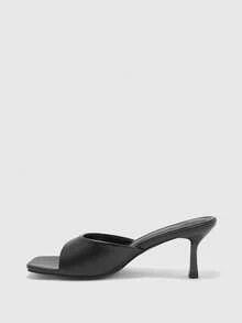 CUCCOO BIZCHIC Giày sandal cao gót hở mũi đa năng dành cho nữ, thích hợp mang hàng ngày hoặc vào dịp Lễ Tình nhân. - Đêm đen - Xem 3