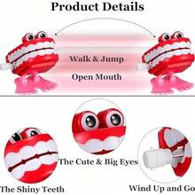 MINKOJA 1/2/4/6/8/12/18/24PCS Chattering Teeth Wind Up Toy Walking Teeth, Clockwork Toys, Teeth Clockwork Walking Toys, Funny Teeth Toys, Gags Practical Joke Toys, Birthday Party Favors, Gift Bag Stuffer, Pinata Filler, Random Colors And Styles - Multicolor - View 8