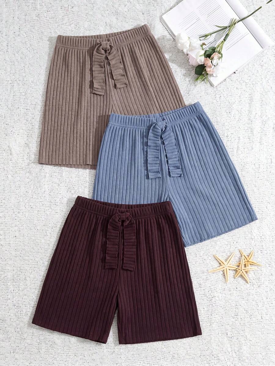 EURMUSE Cotton Line 女士 3 件装多色家居睡裤套装 - 彩色 - 查看 1