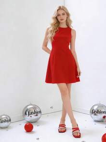 Sandalia plana - Rojo - Ver 3