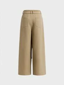 AXEPEAK Men's Casual Versatile Pocket Drawstring Pants, Suitable For Commuting And Business - Khaki - View 2