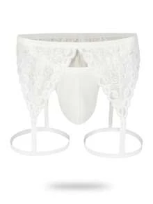 DrisQ Dây nịt ren cho nam, đồ lót gợi cảm. - trắng - Xem 5