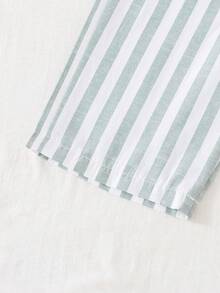 2pcs Young BoyCasual Wide Leg Striped Pants, Spring/Summer Vacation Style, Comfortable Fabric Suitable For Daily Casual Wear - Multicolor - View 5