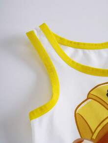 SHEIN | PAW Patrol 2件套男童卡通印花圆领背心和爪印平角内裤套装 - 黃色 - 查看 5