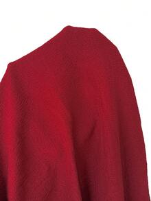 Feyla Elegant Ruffle Trim Women Dress - Red - View 7