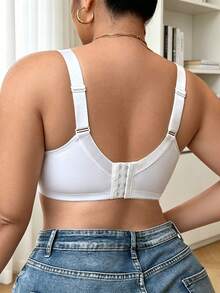 Áo ngực Base Rule Underwear & Sleepwear 1 chiếc dành cho nữ cỡ lớn, có gọng, họa tiết ren hoa, không đệm mút, thoải mái và nâng đỡ tốt, dây đeo rộng. - trắng - Xem 7