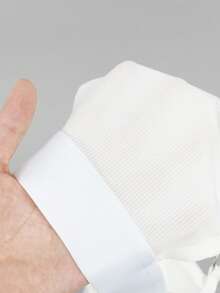 SHEIN DrisQ Ropa interior decorativa con círculo hueco sexy para hombres, adecuada para citas - Blanco - View 8