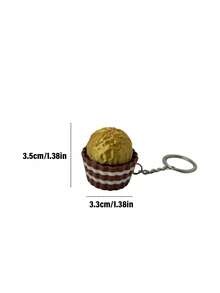 MINKOJA MINKOJA 1pc Cute Realistic 3D Printed Chocolate Toy, Stress Relief, Keychain Backpack Decor, Mini Accessory, Supermarket Display, DIY Craft, Desktop Decor, Car Dashboard Decor, Party Favor, Holiday Gift - Multicolor - View 7
