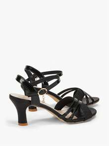 Alvarani New Fashion Chunky Heel High Heel Sandals - Black - View 9