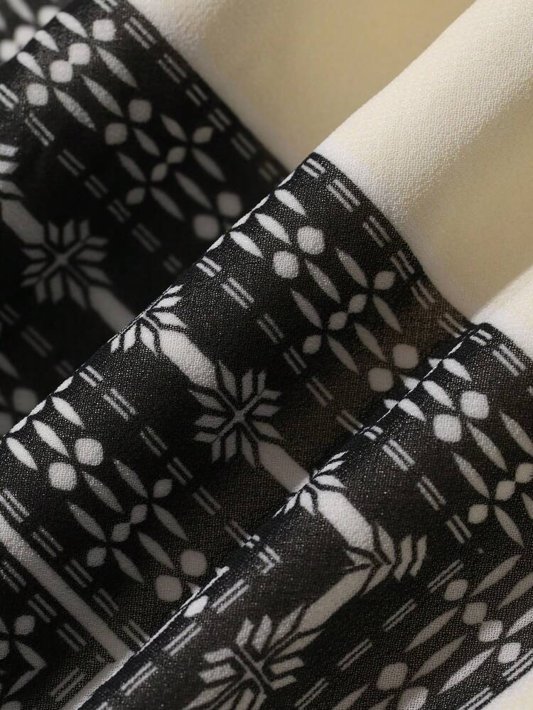 Women's Geometric Print Long Vacation Dress