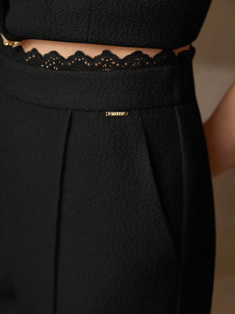 TEXTURED TWEED STRAIGHT-LEG SUIT PANTS, SPRING/SUMMER