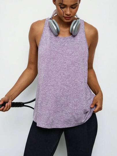Freevana Plus Size Women's Backless Casual Fitness Sports Tank Top