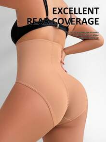 SHEIN Quần định hình nâng mông cho nữ - Màu Khaki - Xem 2