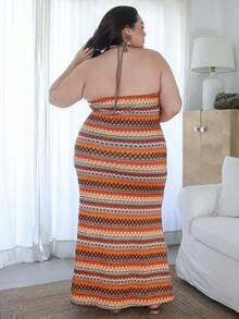 Pretty and Ole Bohemian Style Vacation Beach Summer Vintage Women Knit Camisole Dress Party - Multicolor - View 2
