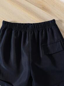 SHEIN Bộ đồ 2 món thời trang mùa hè mới 2024 dành cho bé trai, tay ngắn. - Màu xanh lam - Xem 6