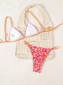 Swim Vcay Bộ đồ bơi hai dây in họa tiết gợi cảm dành cho nữ, thích hợp cho kỳ nghỉ biển. - Nhiều màu - Xem 2