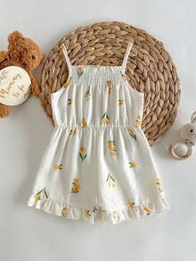 Cozy Pixies Áo liền quần hai dây in hoa cho bé gái - Nhiều màu - Xem 2