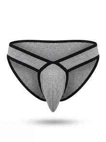DrisQ DrisQ Men's Fashionable Sexy Contrast Color Trimmed G-String Underwear - Light Grey - View 6
