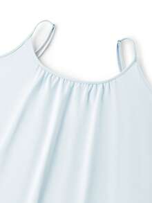 LUVLETTE Đầm ngủ cotton thoáng mát màu xanh dương thêu họa tiết gợi cảm, thích hợp mặc ngoài, đồ lót cô dâu và đồ ngủ mùa xuân hè, đồ ngủ cotton mùa hè cho phụ nữ. - Màu xanh lam - Xem 9