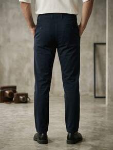 Pantalon de gabardina para hombre - Azul Marino - Ver 2