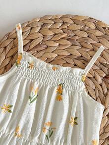 Cozy Pixies Áo liền quần hai dây in hoa cho bé gái - Nhiều màu - Xem 3