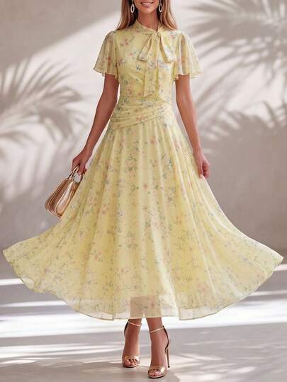 Editum Women's Elegant Tie-Waist Ruched Floral Print Flare Dress, Summer Summer Vacation Dress Country Concert Outfit Female Country Look Women Sundresses Women Sun Dress Women's Dress Xs Dress For Women Floral Dress For Women Women's Floral Dress Summer Dress For Women Zanzea Dress For Women Women's Summer Outfits,Summer Dresses For Women Brunch Dresses For Women Floral Dress For Woman Elegant Summer Dress Sleeveless Summer Outfits V-Neck Midi Dress Resort Dresses For Women Floral Print Dress Elegant Dress Zanea Dress For Woman Yisikado Dress Zigzag Dress