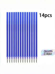 Recharges de stylo effaçable Legami, pack de 14, recharges de stylo à bille effaçable bleue, mine de crayon 0,7 mm, pointe de 13 cm, fournitures scolaires, essentiels pour la rentrée, écriture fluide, correction sans problème, papeterie de bureau - bleu - Voir 1