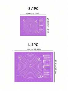 1 Buah Alas Pengaduk Adonan - Anti Lengket, Mudah Dibersihkan, Penyimpanan Praktis, Perlengkapan Penting untuk Memanggang, Cocok untuk Natal, Pesta & Liburan, Kembali ke Sekolah - Mauve Purple - View 8