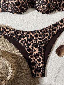 Swim Vcay Quần bikini họa tiết da báo gợi cảm dành cho nữ, thích hợp cho kỳ nghỉ hè trên bãi biển. - màu nâu - Xem 1