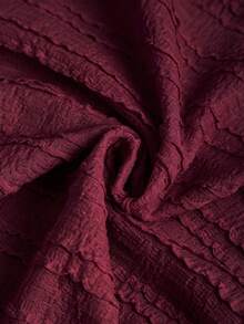 Sweetra Women's Solid Color Pleated Casual Versatile Daily Wear Tube Top - Burgundy - View 5