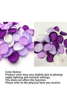 50/100 pétalos de rosa de seda satinada púrpura, adecuados para bodas, despedidas de soltera, fiestas, decoración de pasillos, confeti, propuestas, noches románticas, decoración para el Día de la Madre - Mezcla morada - Ver 6
