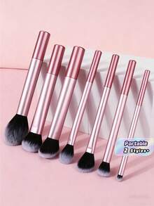 Juego de brochas de maquillaje, herramientas de maquillaje profesionales completas, almacenamiento portátil, perfecto para principiantes y caja de regalo festiva - Multicolor - Ver 1