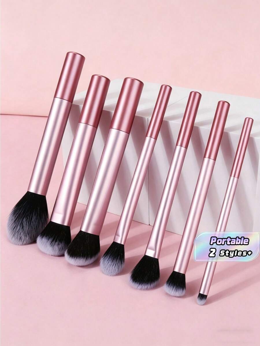 Juego de brochas de maquillaje, herramientas de maquillaje profesionales completas, almacenamiento portátil, perfecto para principiantes y caja de regalo festiva - Multicolor - Ver 1