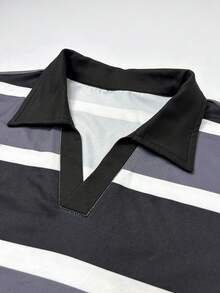 Airaco Áo polo nam kẻ sọc dáng casual cổ bẻ, thích hợp cho mùa hè. - Nhiều màu - Xem 5