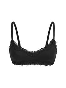 Ocili 100% Cotton Comfortable Smooth Seamless Wireless Bra, Suitable For Lace Lingerie - Black - View 9