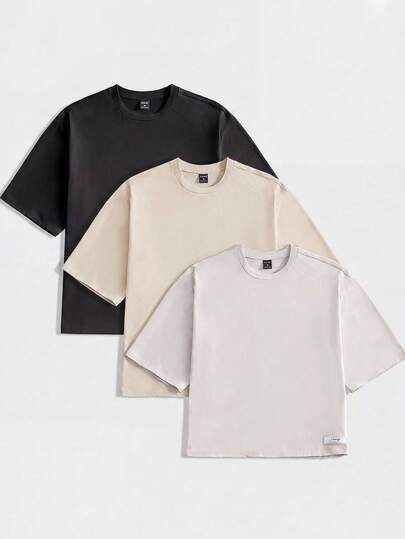 SWAVVY Men's Casual Versatile Printed T-Shirts, Multi-Pack