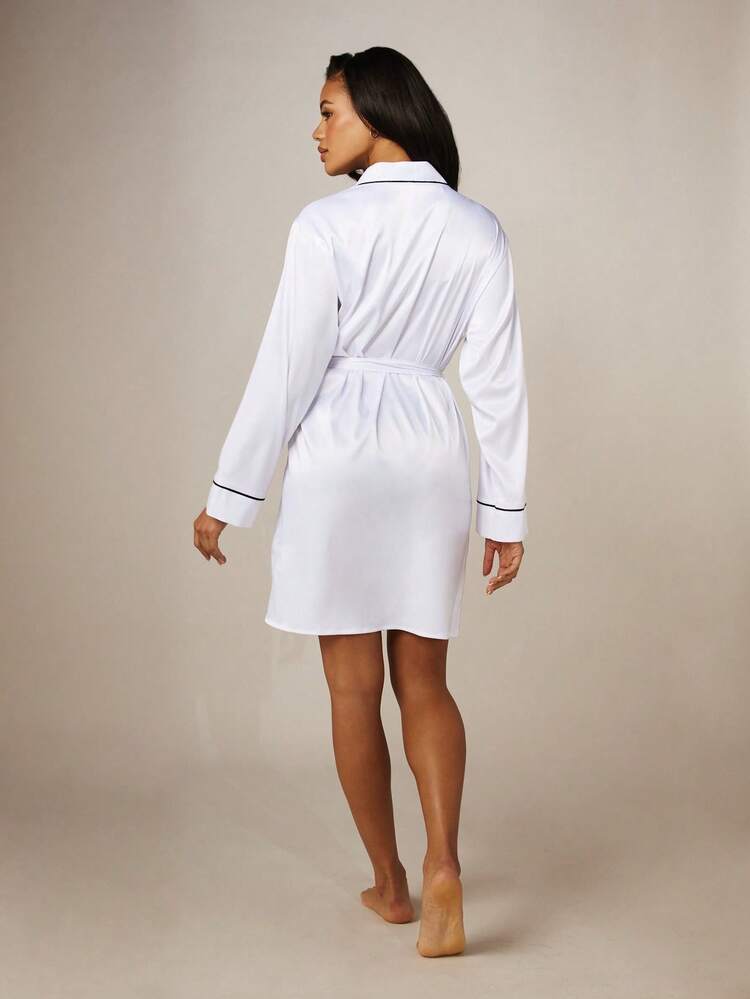 MISSGUIDED Robe envelope com debrum preto