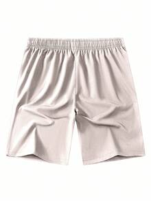 Manfinity Homme Celana Pendek Kasual Pria Motif Burung, Musim Panas - Baby Pink - View 2