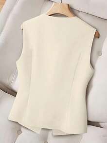 GlowEve CURVE Áo khoác blazer cổ chữ V dáng rộng, đa năng dành cho nữ cỡ lớn, thích hợp mặc đi làm. - Màu Khaki - Xem 2