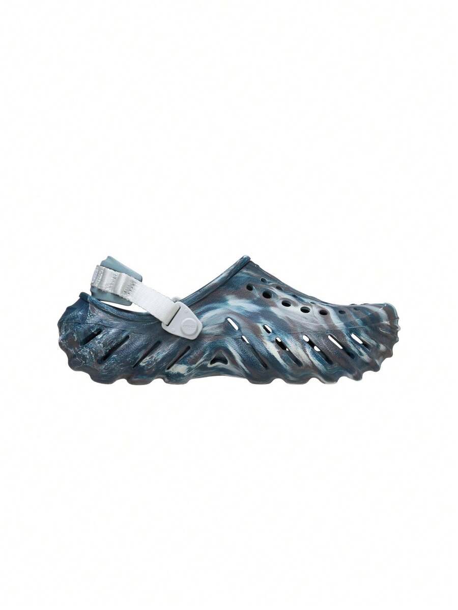 Crocs Echo Marbled Women's Clogs Black Sand/Multi 208454 - Black and Blue and Silver - View 1