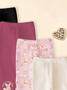 [Random 4pcs Sent]Spring/Summer Series, Dopamine Cream Spring/Summer Color Palette, Bohemian Style Floral, Daisy, Plant, Bow Pattern, - Multicolor - View 4
