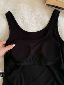 DAZY Women's Casual Butterfly Print Base Layer Top - Black - View 9