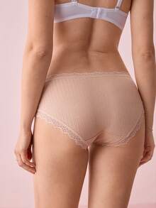 Bonmuse 7pcs/Set Celana Dalam Wanita Katun Elastis Romantis dengan Hiasan Pita, Pakaian Dalam Seksi - MultiWarna - View 3