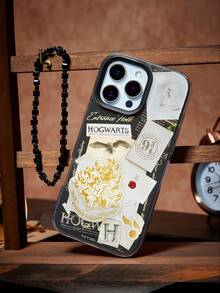 HARRY POTTER X SHEIN Ốp điện thoại viền đen kèm dây đeo, bảo vệ và chống rơi vỡ cho iPhone 11-17. - Nhiều màu - Xem 2