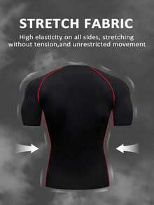 RISE LYT Men's Spider Print T-Shirt And Shorts Sports Set, Gym - Black - View 3