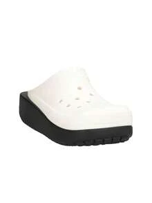 Crocs Unisex BLANT TOE BLOCKED - White and Black - View 4