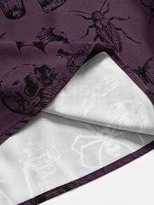 ROMWE Goth Women's All-Over Print Casual Versatile Daily Wear Shirt - Purple - View 3