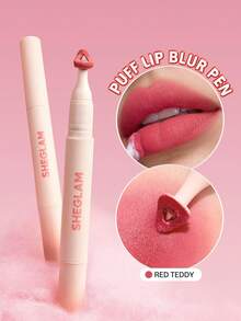 SHEGLAM Marshmallow Puff 唇部暈染筆-330 Red Teddy 品牌美妝化妝品 適合女士與女孩 - 330 紅色泰迪熊 - 查看 1