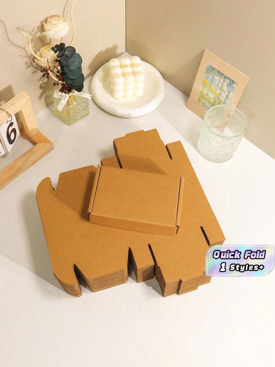 8Pcs Corrugated Cardboard Shipping Boxes, 3-Ply Multi-Size Postal Cartons, Durable Mailing Boxes For Small Business, Retail Product Packaging & Daily Shipping Use - Multicolor - View 1